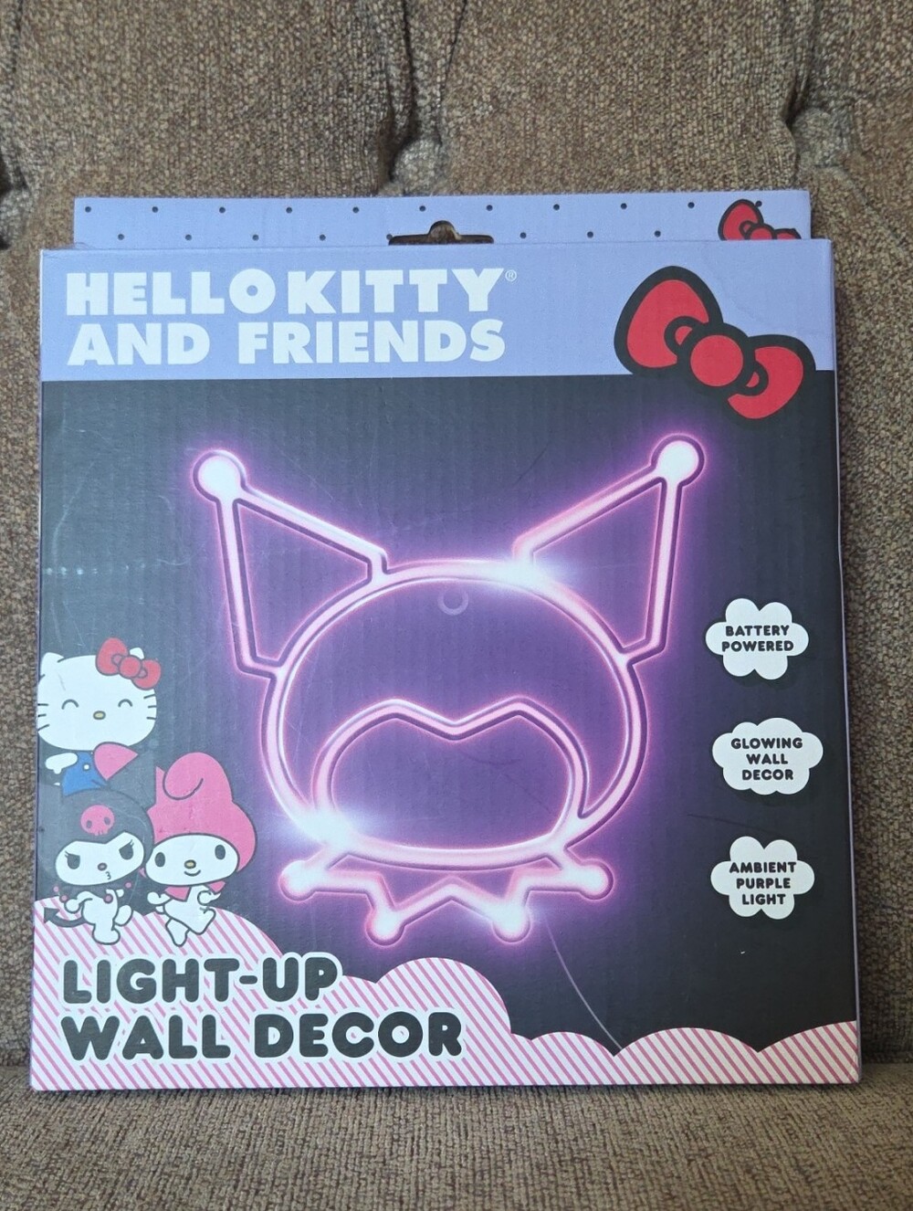 Hello Kitty Light-Up Wall Decor Neon Purple Accent